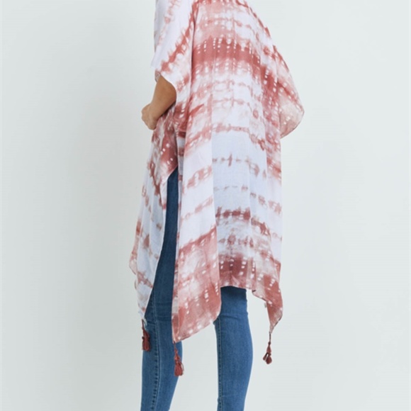 Tie Dye Earth Tone kimono - Picture 4 of 10